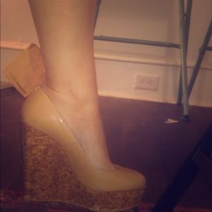 Authentic Christian Louboutin Nude Wedges